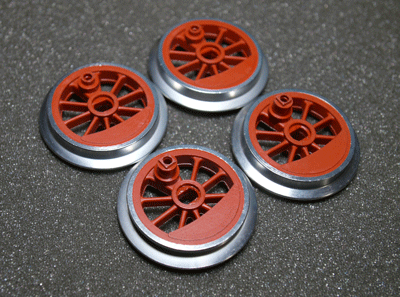 LGB Screwed-on Spoke Wheel Set Red